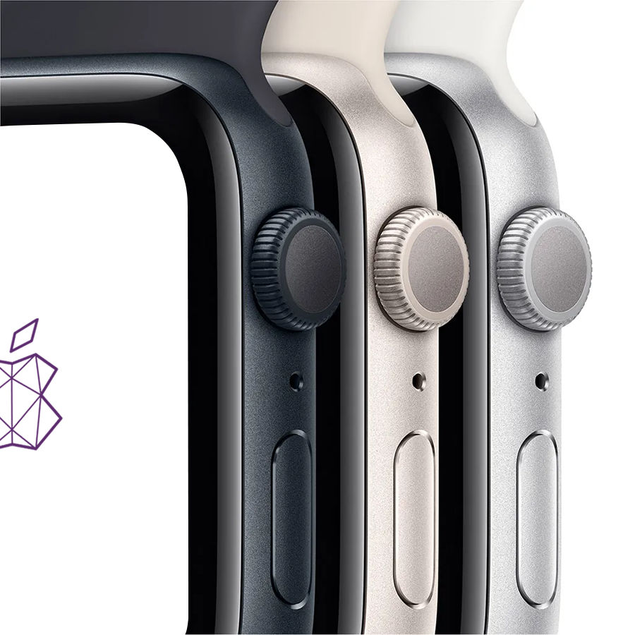 Apple Watch SE 2 40mm Silver Aluminum Case with White Sport Band- Фото 4