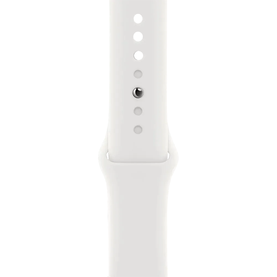 Apple Watch SE 2 44mm Silver Aluminum Case with White Sport Band- Фото 3