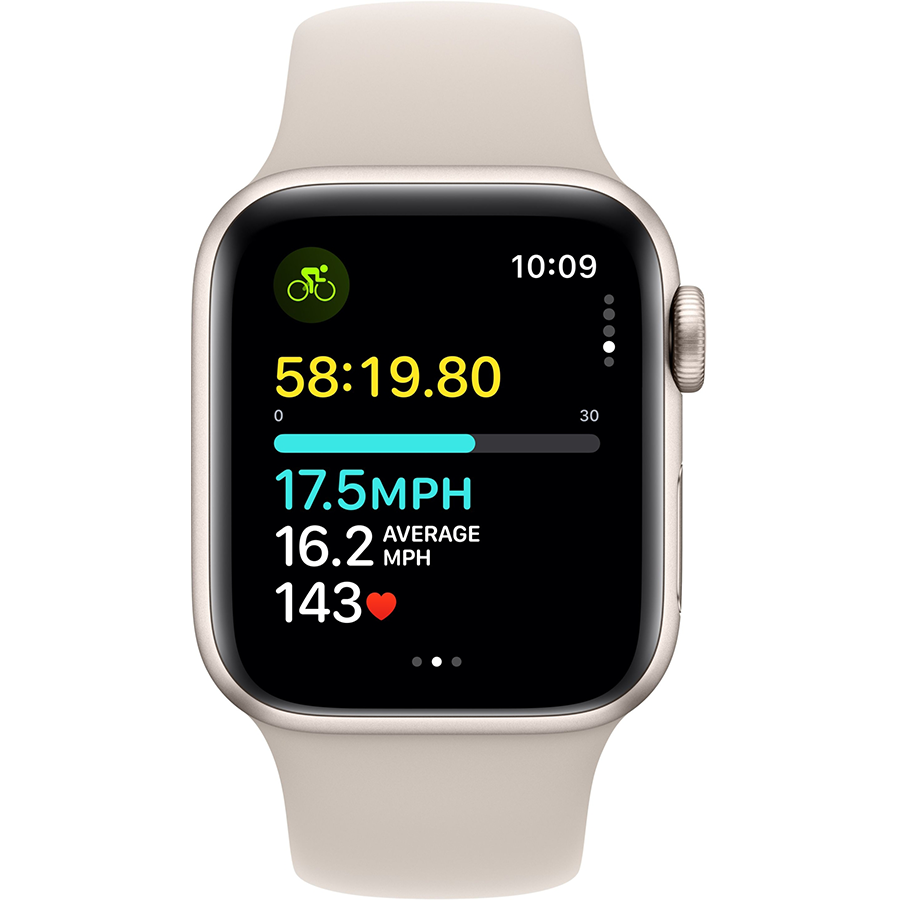 Apple Watch SE 2 44mm Starlight Aluminum Case with Starlight Sport Band- Фото 3