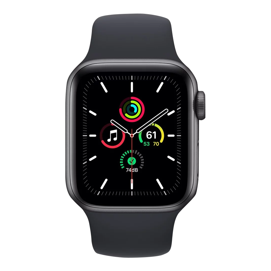 Apple Watch SE 44mm Space Gray with Midnight Sport Band- Фото 2