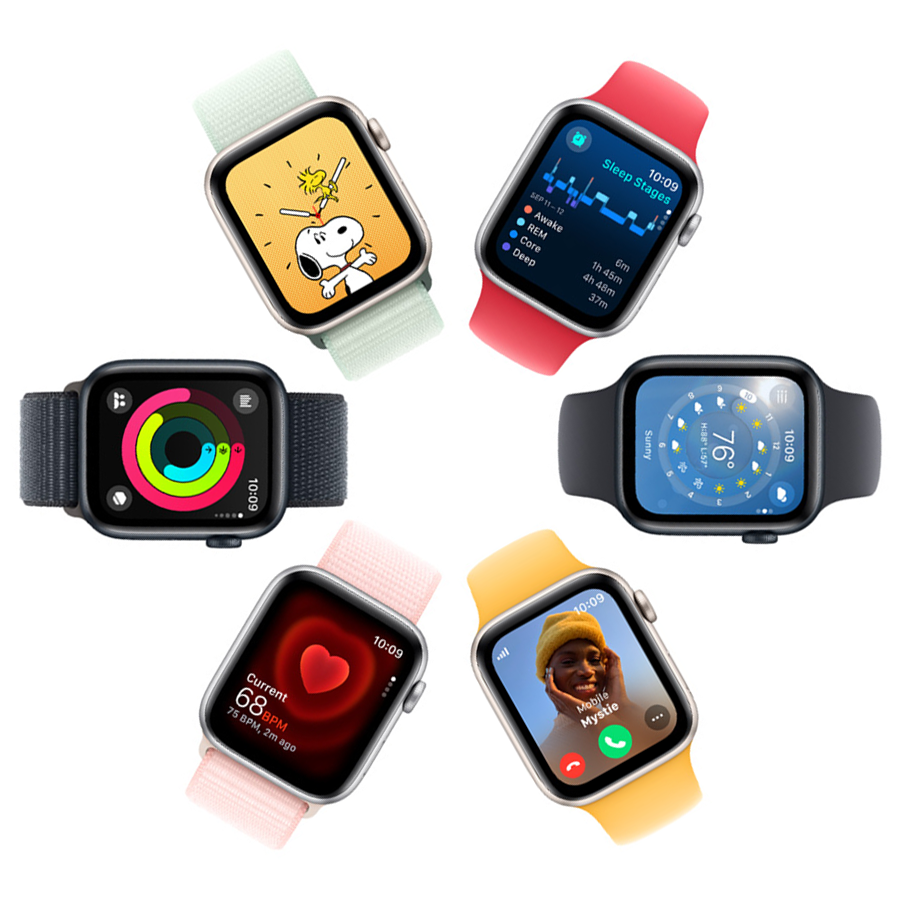 Apple Watch SE 44mm Space Gray with Midnight Sport Band- Фото 4