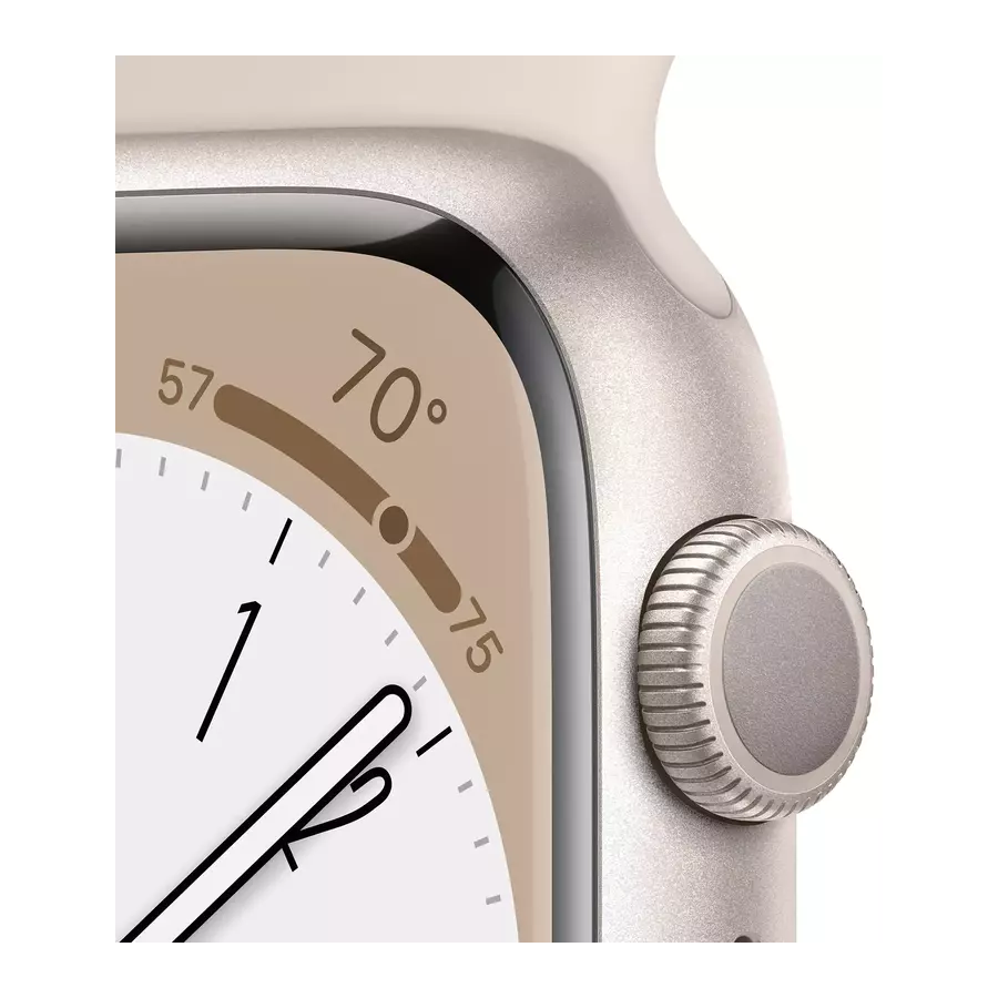 Apple Watch Series 8 41mm Starlight Aluminum Case with Starlight Sport Band- Фото 3