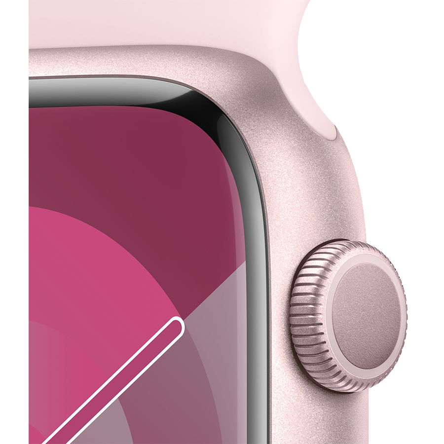 Apple Watch Series 9 41mm Pink Aluminum Case with Light Pink Sport Band- Фото 3