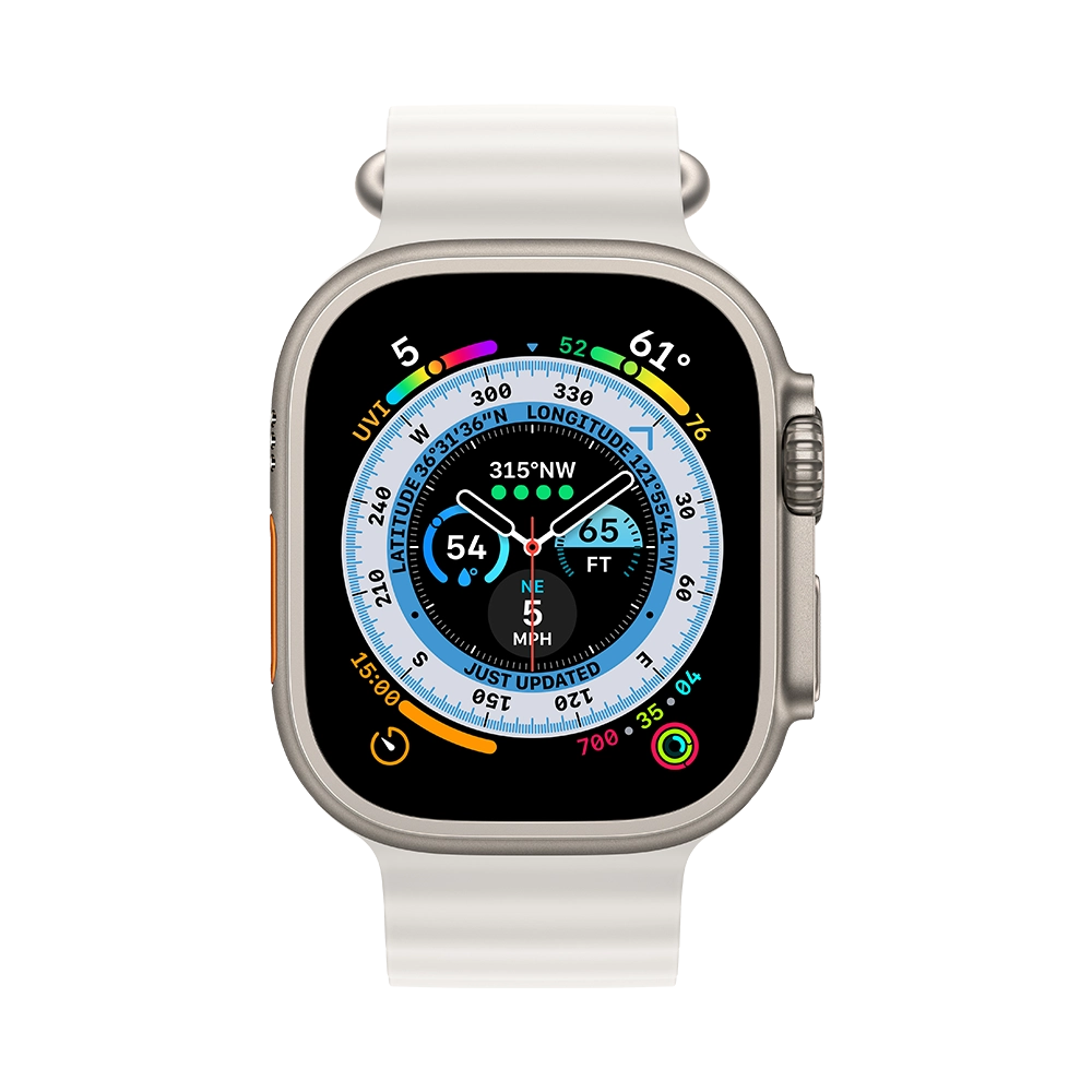 Apple Watch Ultra 49mm GPS + LTE Titanium Case with White Ocean Band- Фото 2