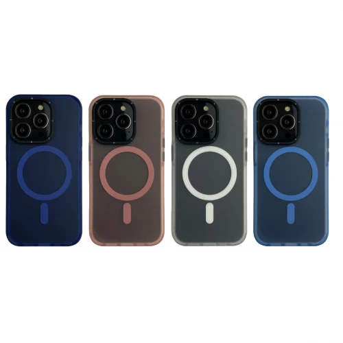 Чохол Frosted Case for iPhone 14 with MagSafe Dark Blue- Фото 2