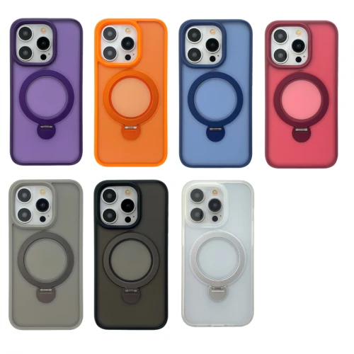 Чохол Ostand Matte Case for iPhone 14 Pro Max with MagSafe Purple- Фото 2