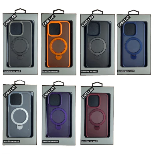 Чохол Ostand Matte Case for iPhone 15 Pro with MagSafe Dark blue- Фото 3