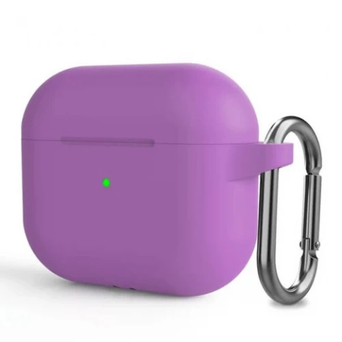 Чохол Silicone Case for AirPods Pro з карабіном Purple- Фото 1