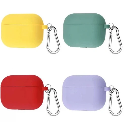 Чохол Soft Silicon Case for AirPods Pro з карабіном Green- Фото 2